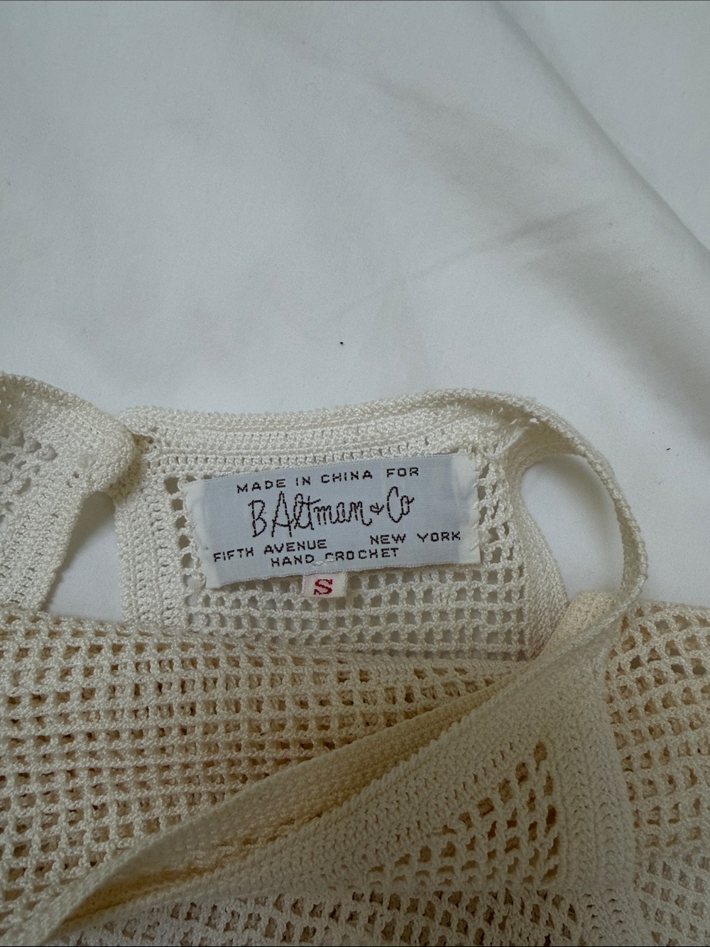 Vintage B Altman & Co Hand Crochet Two-Piece top - Picture 11 of 11